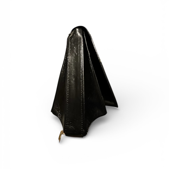 Vintage Bally Leather Clutch Crossbody Blitz Zipper Snakeskin 1970s - Picture 11 of 12